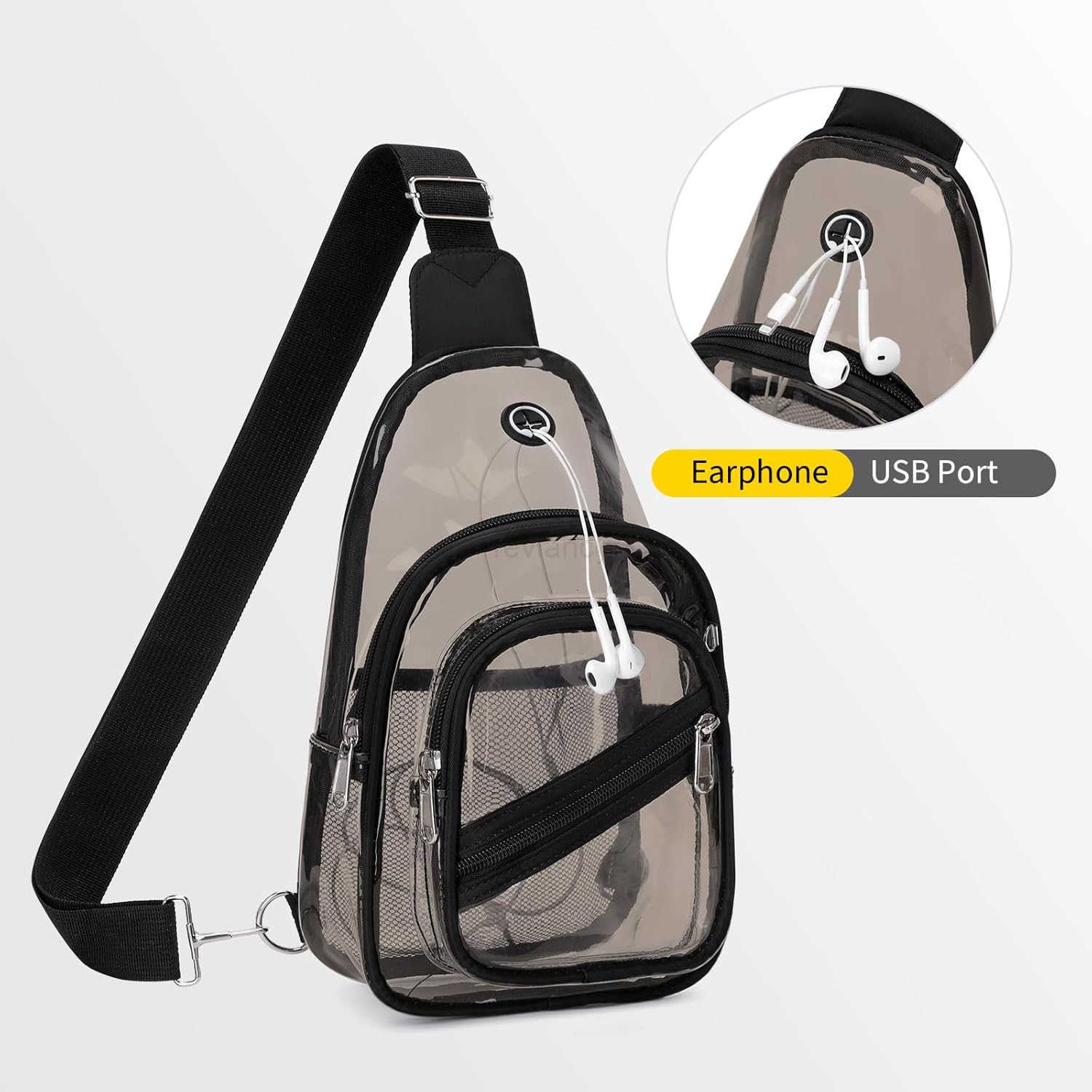 Clear Bag for Stadium Events Clear Backpack Purse for Women Waterproof PVC Crossbody Fanny Pack for ConcertW250911