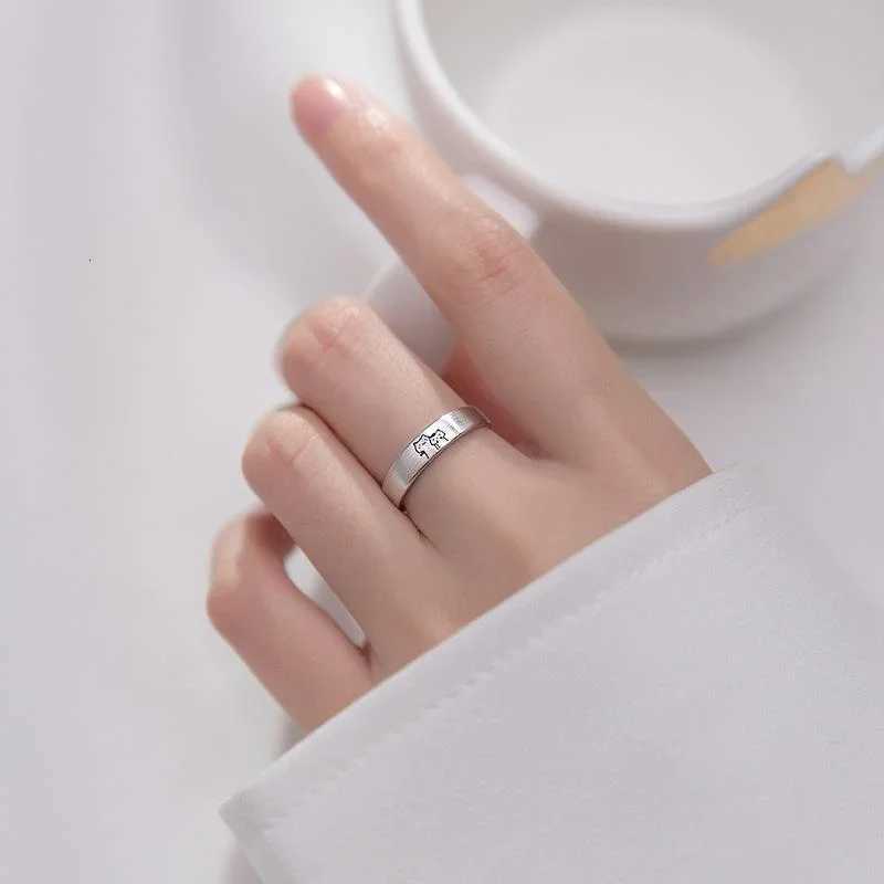 Couple Rings Cute Sliver Cat Open Rings For Women Men Adjustable Finger Ring Jewelry Gift Fashion HipHop Party Wedding Creative W250911