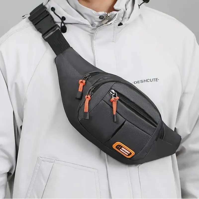 Mens and womens large capacity crossbody chest bag portable multifunctional mobile phone bag Z250911