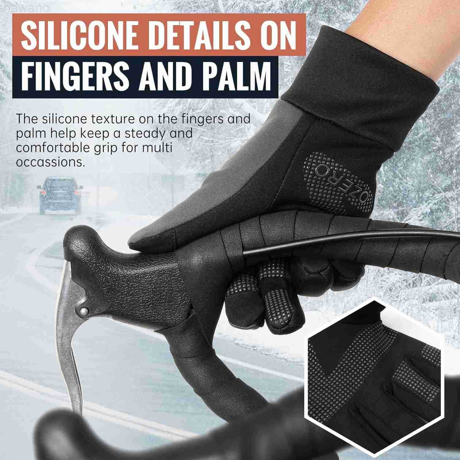 Winter Gloves for Women Touchscreen AntiSlip Palm Windproof Thermal Cycling Glove for Texting Hiking Driving RunningW250911