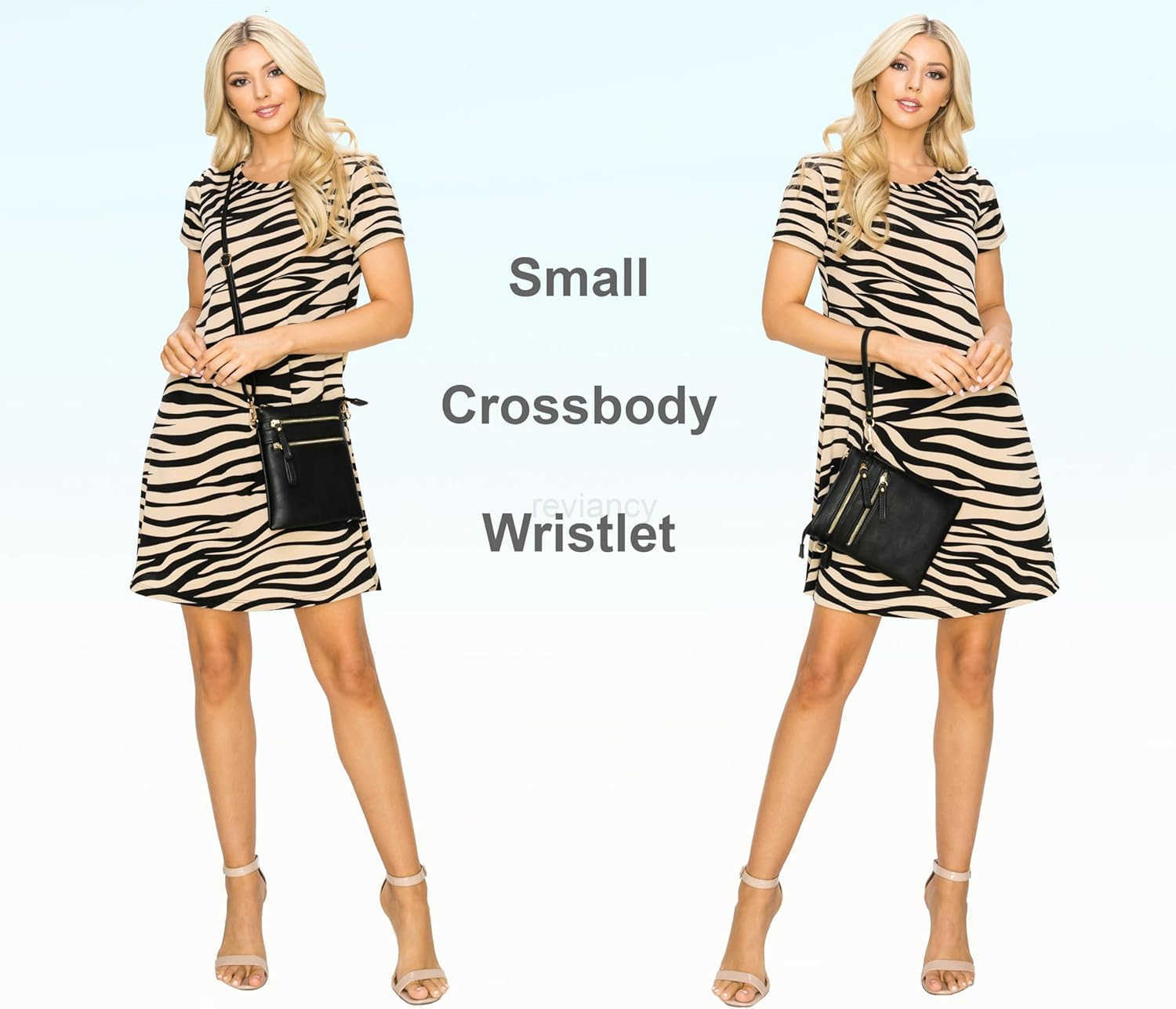 Small Crossbody Bag for Women Multi Zip Pockets with Detachable Wristlet Lightweight Travel Purse Cell Phone PouchW250911