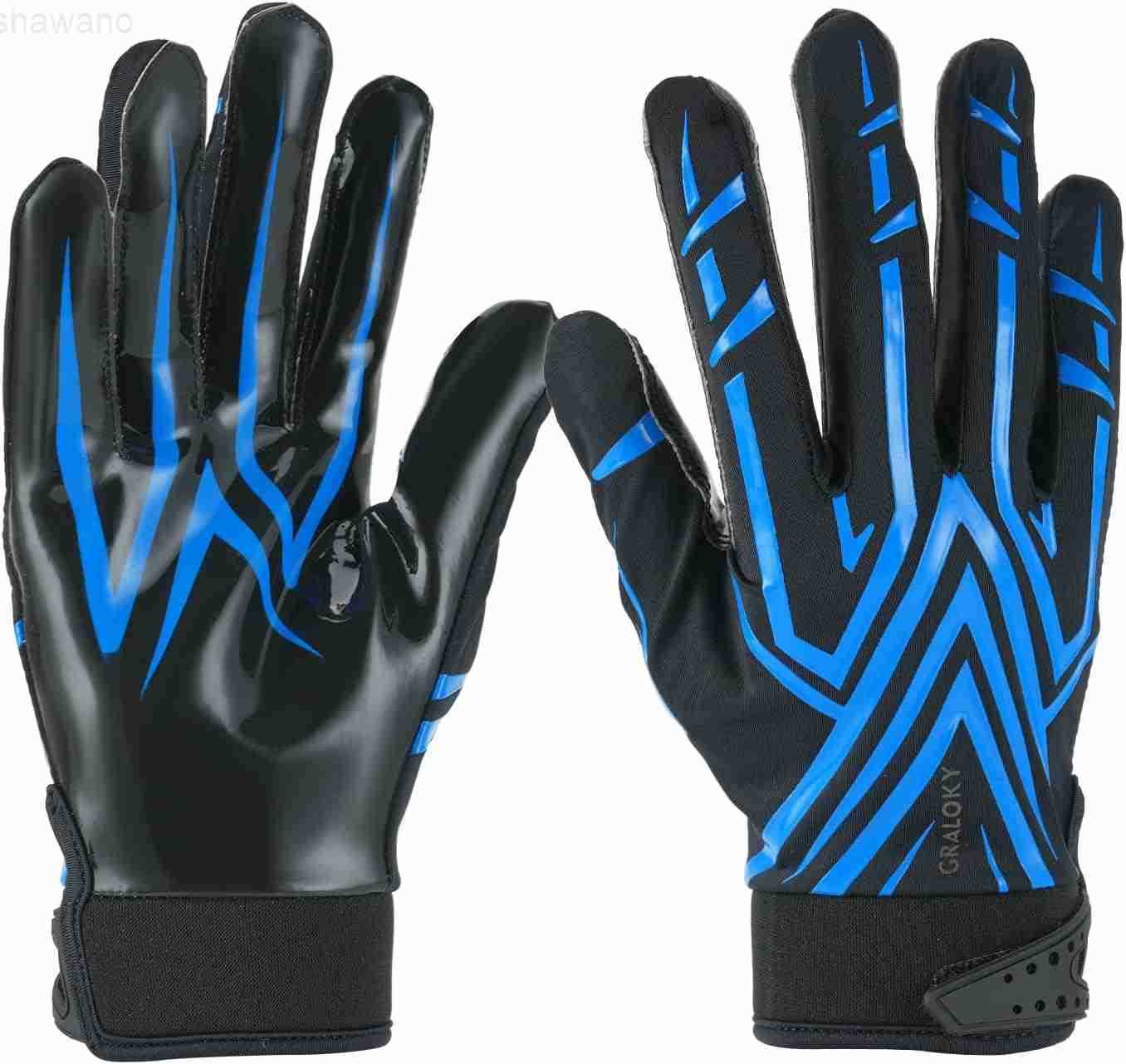 Football Gloves Men Women Boys Youth Football Gloves Ultra Sticky Silicone Palm Tacky Grip Gloves Youth Adult Enhanced Performance Receiver GloveW2509