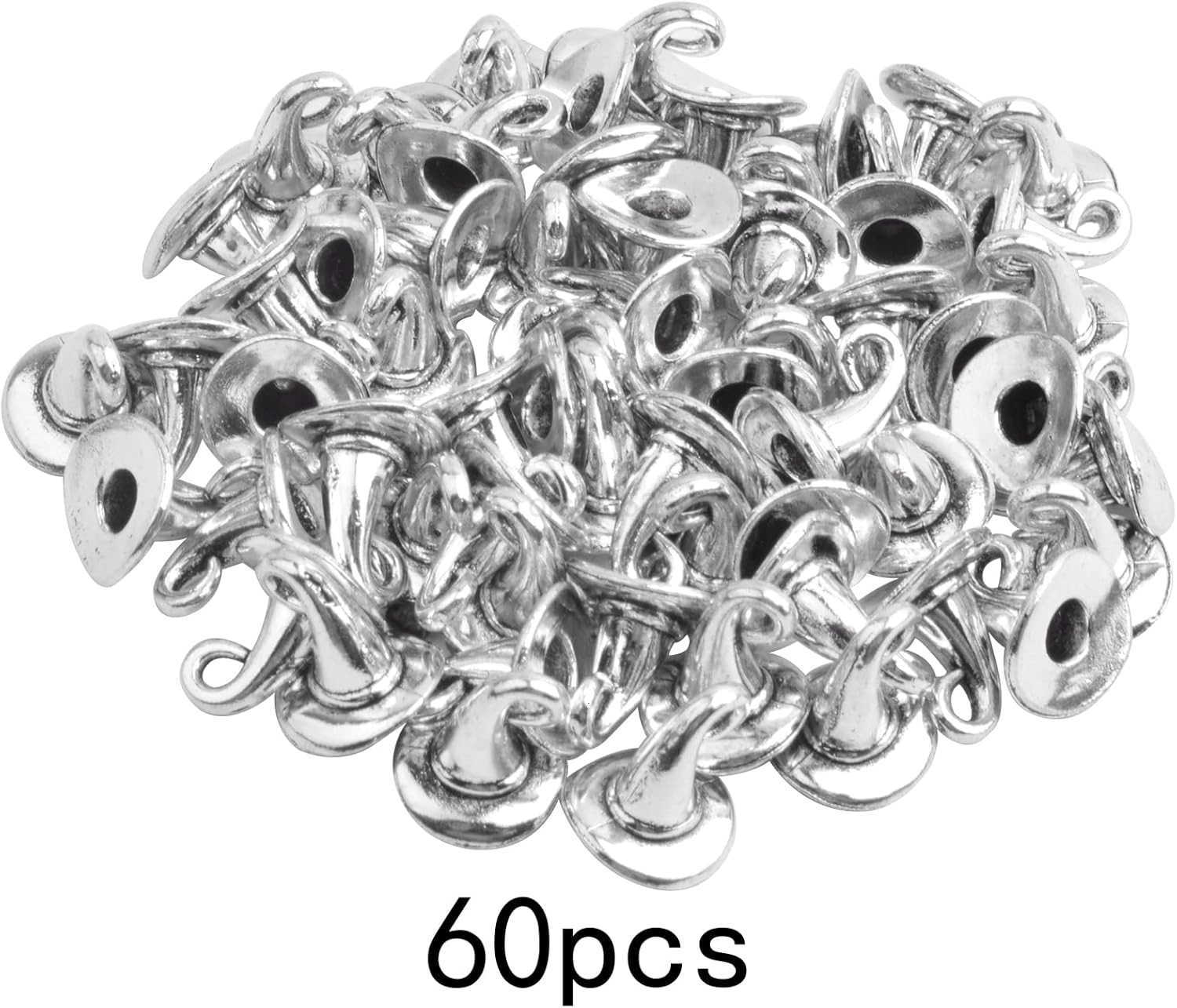60pcs Antique Silver Witch Hat Pendant Charms Alloy Halloween Hat Wizard Cap Dangle Pendants Jewelry Making Findings for DIY Necklace Earrings Crafts 