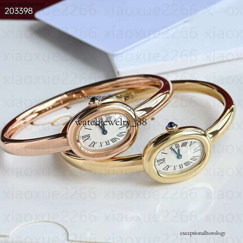 Oval shaped women bathtub designer men quartz jewelry time dual use titanium steel gold plated watch party for friend gifts with boxy6