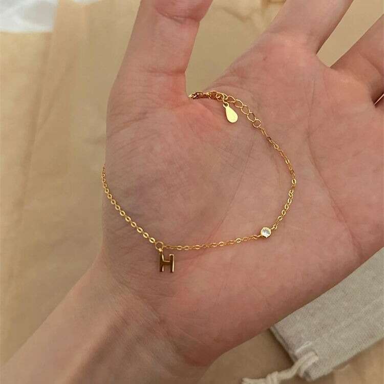 Minimalist Mini H Letter Small Sparkling Dia Bracelet for Women Unique Design Fashionable Elegant High-end Jewelry