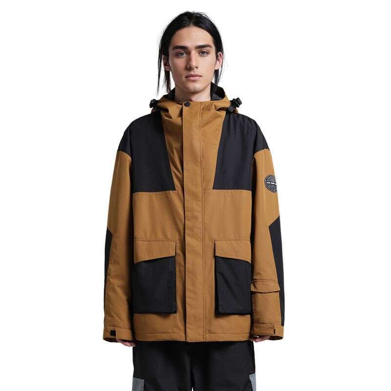 New Ski Men's Snowboard Windproof Waterproof Color Splicing Loose Outdoor Sports Professional Snow Suit