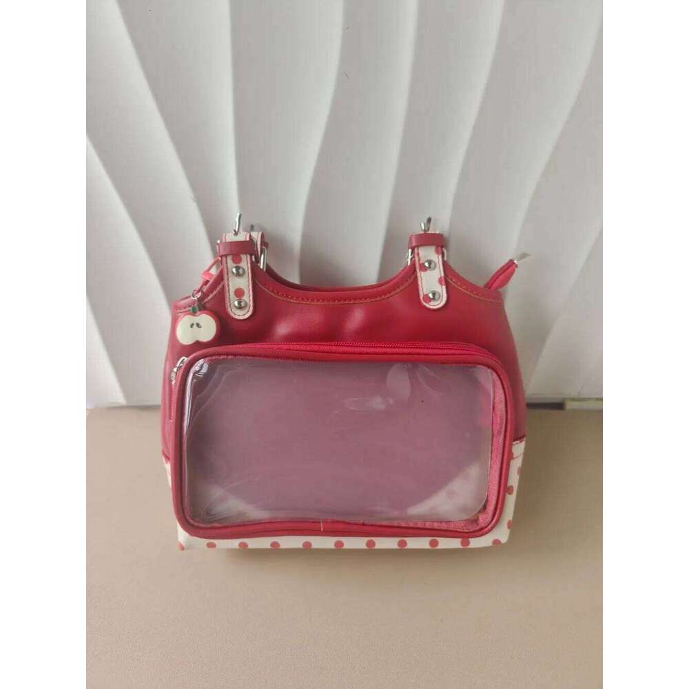 Sweet Transparent Ita Bags For Woman Dot Print Apple Shoulder Bag Underarm Bolso Beautiful Sac Femme Practical Bolsos De Mujer