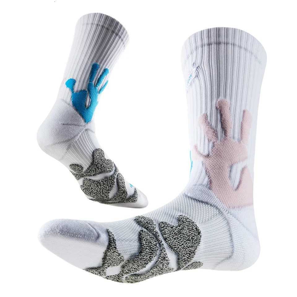 Athletic Crew Socks with Thicker Padding Elastic Sport Basketball Socks for Outdoor Activities AntiSlip Comfy Socks D250911