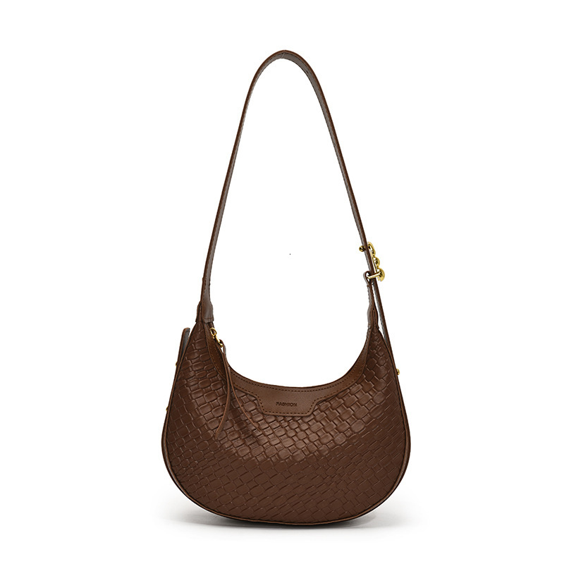 2025 new cross-border shoulder bag luxury bag hand woven crescent bag designer bag large capacity armpit bag women's crossbody bag