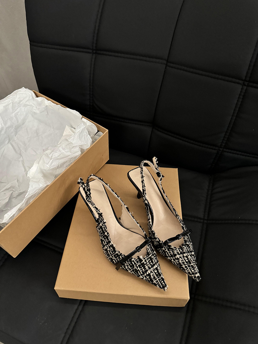 Free shipping Designer Dress Shoes Sharp pointed slim heel highheeled sandals for women height increasing wearing single shoes for women