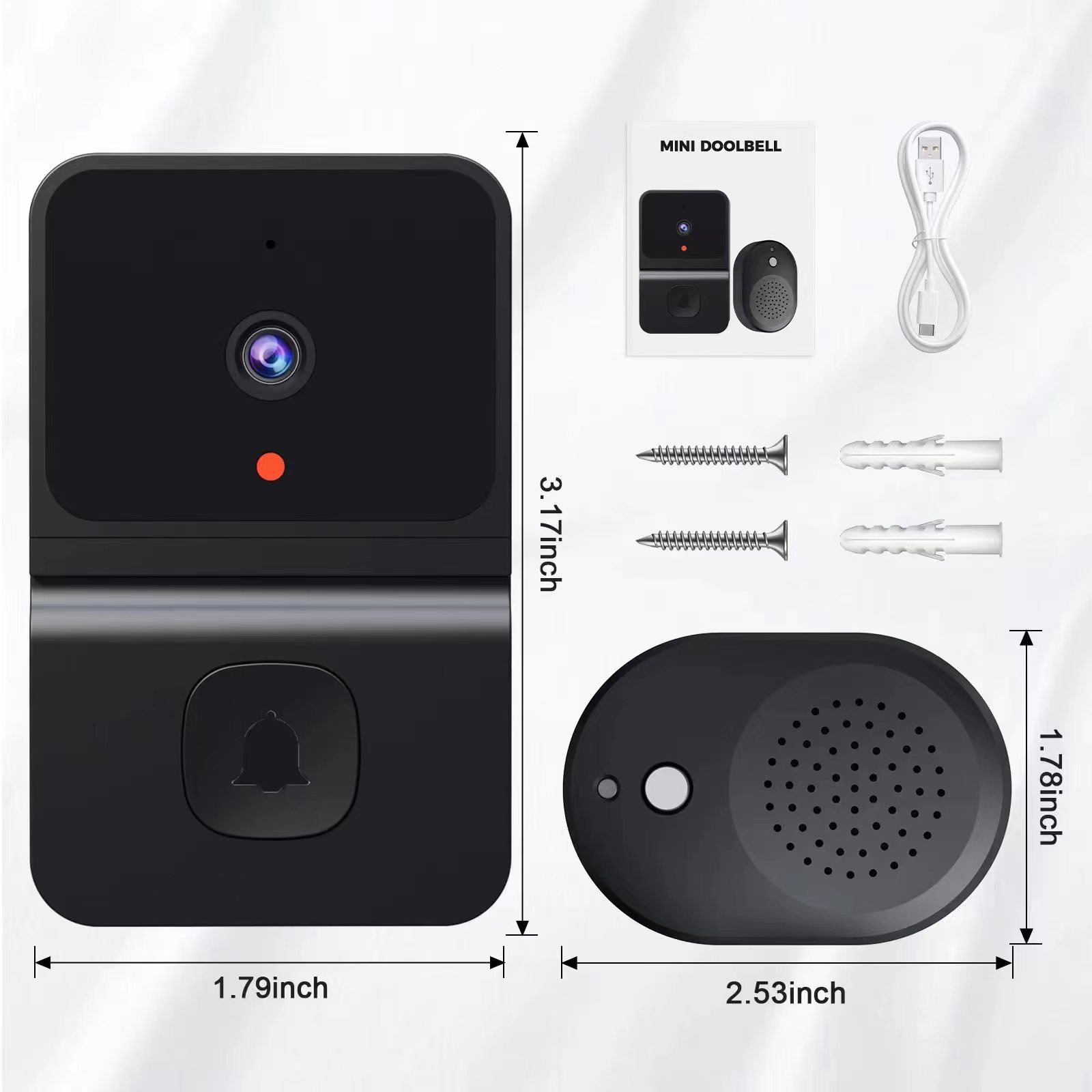 New Model Smart Doorbell Low-power Wireless Video Doorbell Intercom Mobile Monitoring WiFi Doorbell Dingdong Set
