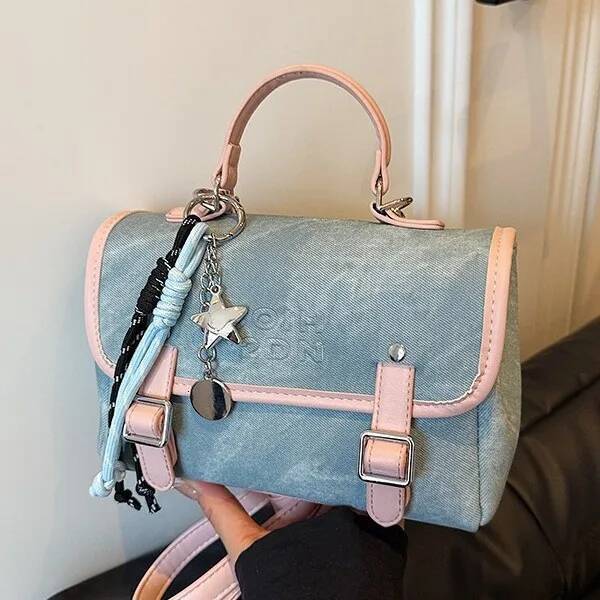 2025 Popular College Style Messenger Women's Large-Capacity Backpack Commuter Versatile Fashion Portable Shoulder Bag