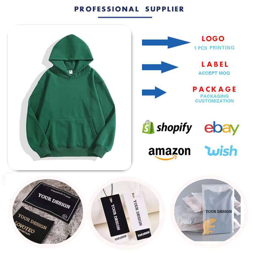 500 Gsm Fleece Heavyweight Cotton Drop Shoulder Design Pullover Oversized Hoodie