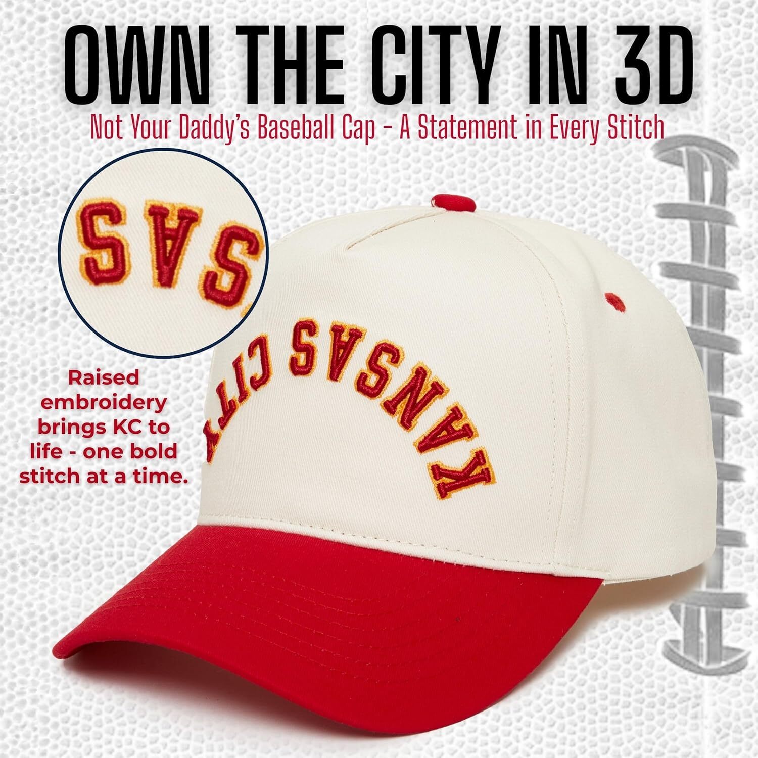 Upside Down City Trucker Hat for Men and Women Unisex 3D Embroidered Gameday Baseball Cap, Retro Snapback Hats