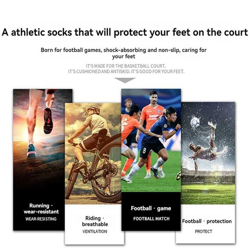 2025 New FS Anti slip Adhesive Football Socks Mens Middle Tube Anti sweat and Odorous Football Sports Cycling Socks D2509111