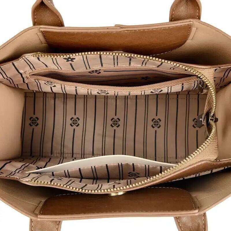 2025 High Quality Soft Leather Women's Handbag Tote Bolsas Designer Female Shoulder Bag Retro Women Crossbody Top-handle Bags