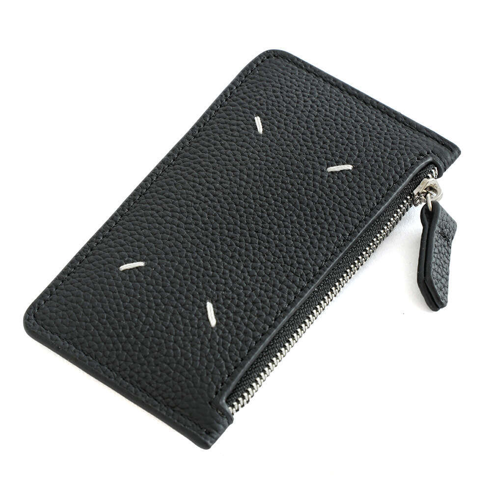 Women's Genuine Leather Card Holder Ultra-thin Compact Japanese and Korean Style Multi-card Slot Small Wallet Top Layer Cowhide Zipper Coin Purse