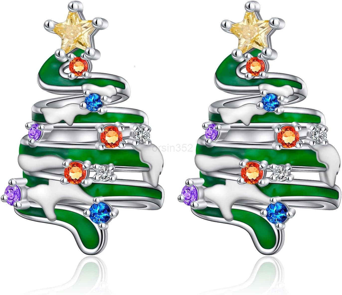 S925 Sterling Silver Flower StatementRibbornDainty Teardrop Stud Earrings for Women Christmas Jewelry GiftsW250911