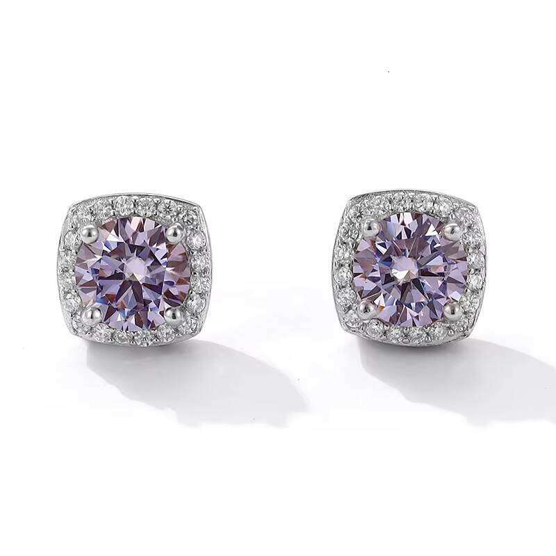 Sterling Sier Magnetic Moissanite Stud Earrings Jewelry for Women Ladies