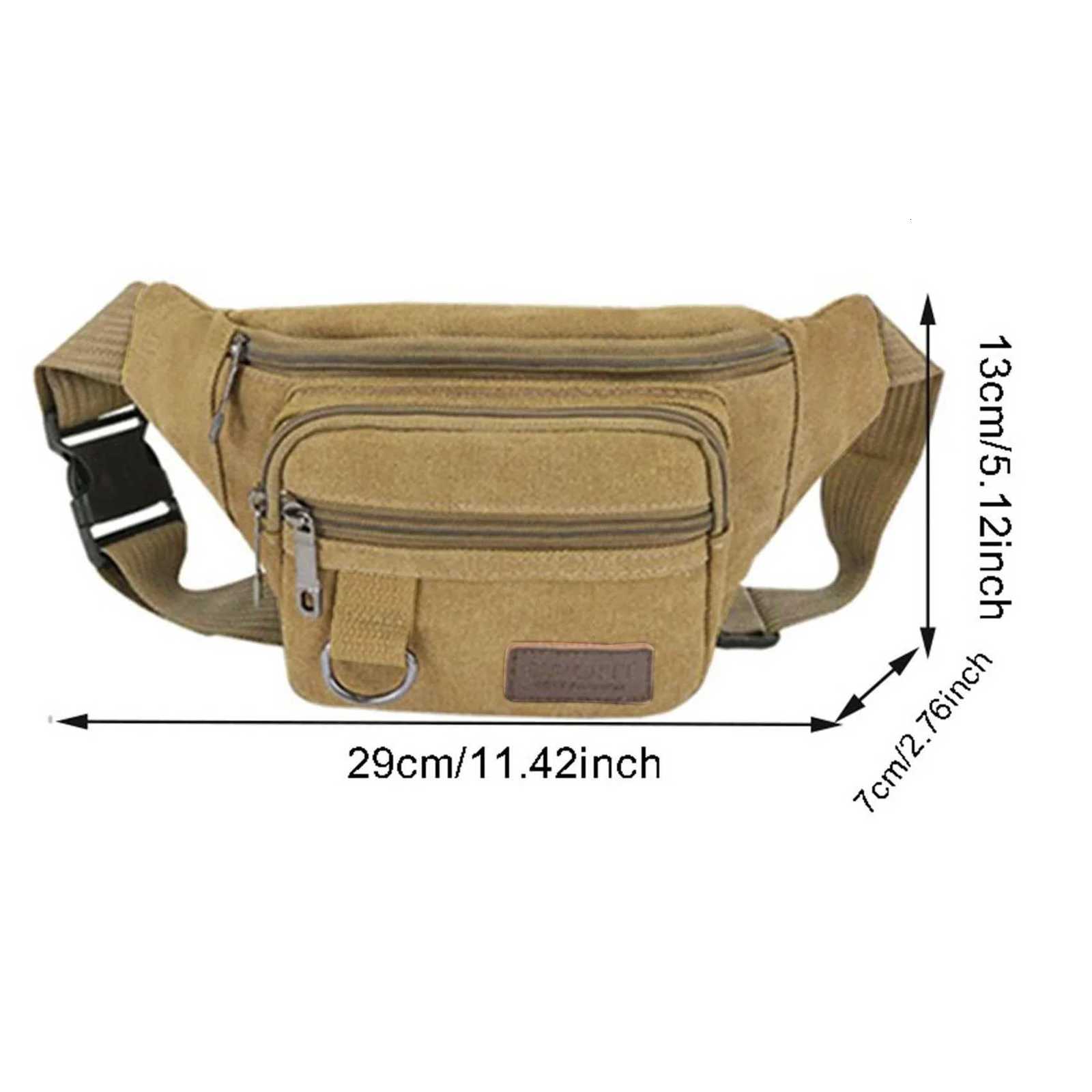 Sports Waist Packs Casual Canvas Hidden Antitheft Chest Bags Body Running for Men Women Tourist Cycle Crossbody Bag Pocket Z250911