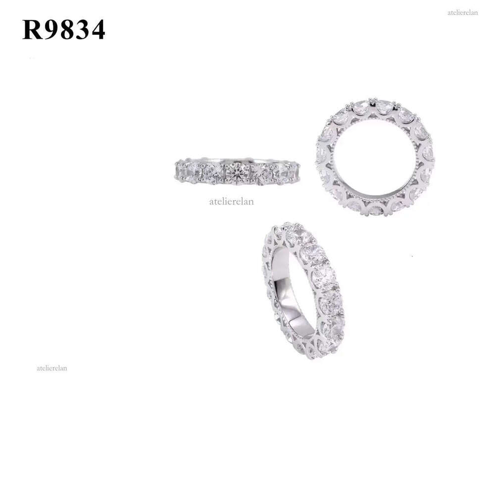 Sterling Sier Full Oval 5MM Moissanite Finger Ring Classic Wedding Engagement Fine Jewelry Gift for Women