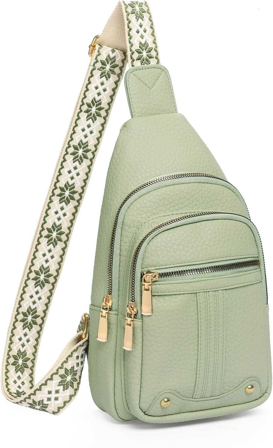 Sling Bag for Women Crossbody Bags Fanny Pack Vegan Leather Chest Bag Travel Shoulder Belt Purse Backpack GiftsW250911