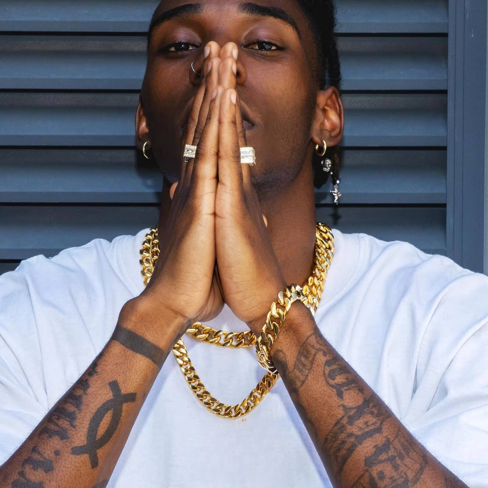 KRKC Wholesale Hip Hop Jewelry 12mm 14mm 18K Gold Plated Stainless Steel Miami Cuban Link Necklace Mens Chains