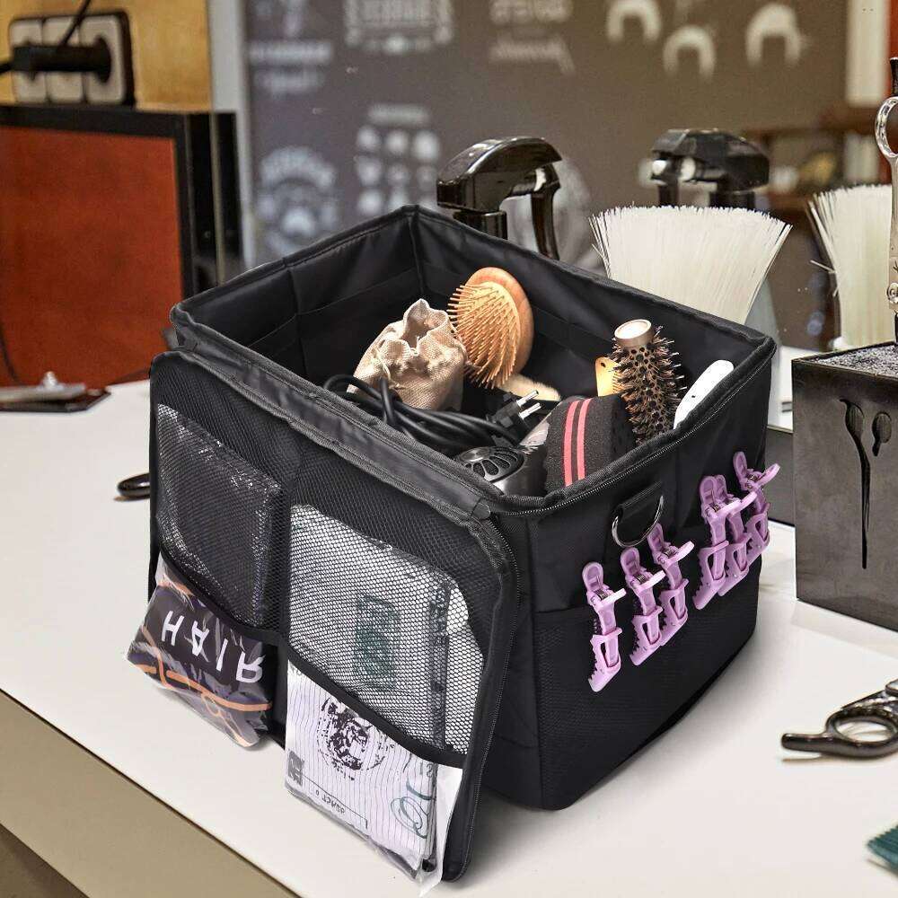 Large Capacity Hair Scissor Comb Fold Bag Hairdressing Tools Storage Pouch Salon Haircut Case Suitcase Organizer