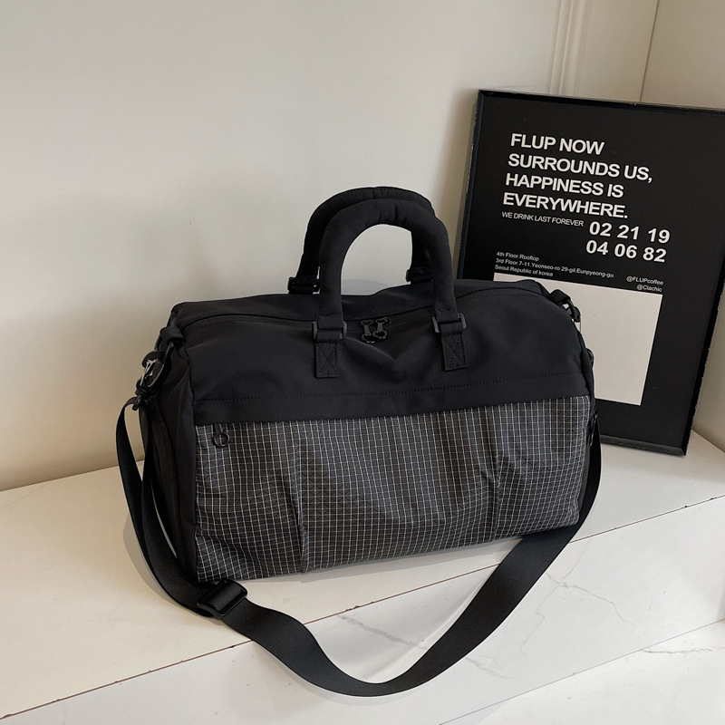 Yoga Mens and Womens Fitness Bag Large Capacity Travel Bag Women Fashion Lightweight Handheld Crossbody Sports Gym Bag Short Trip Storage Luggage