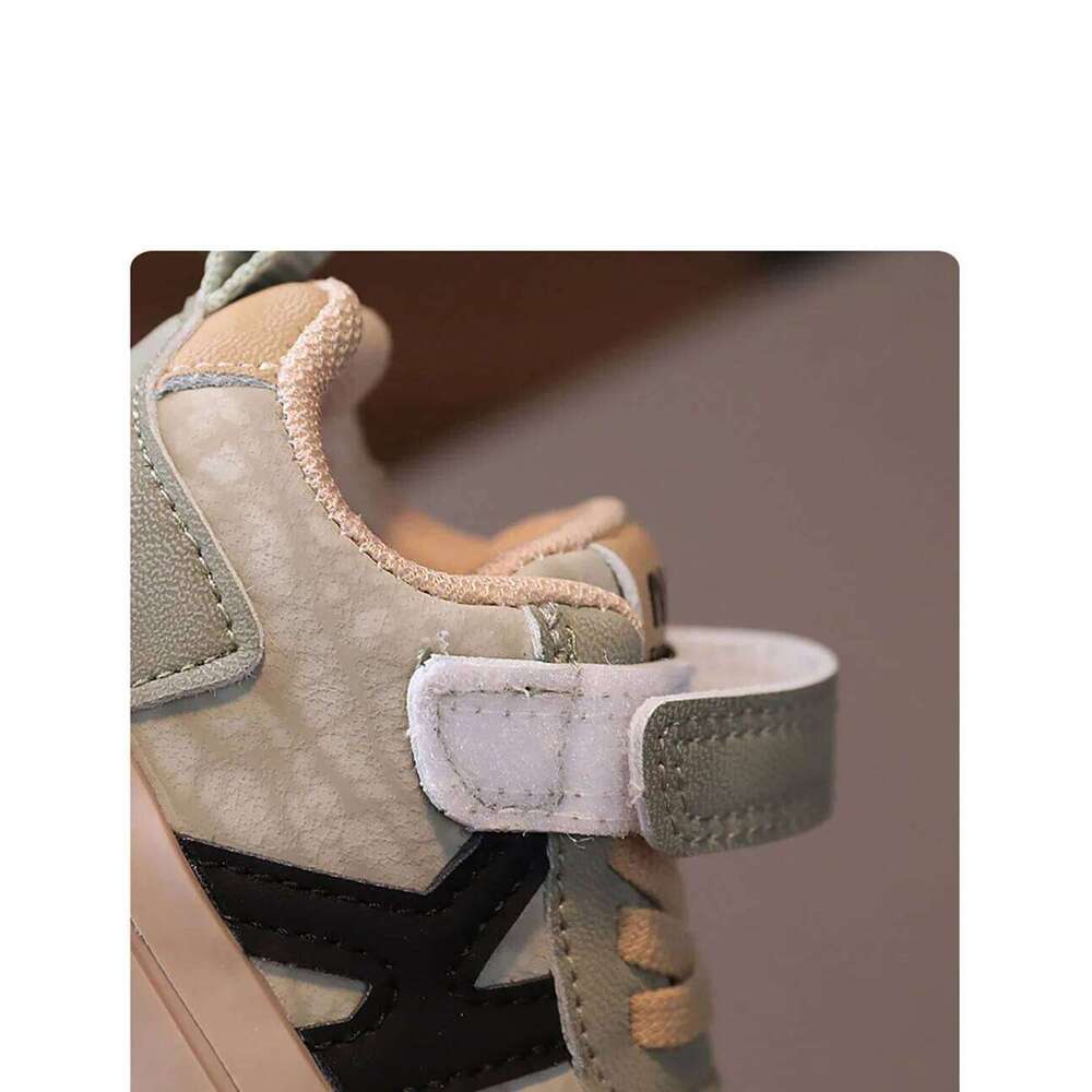 PU Leather Children Designers Kid's Ergonomics Soft-soled Girl's Sneakers Anti-slippery Sport Toddler Shoes