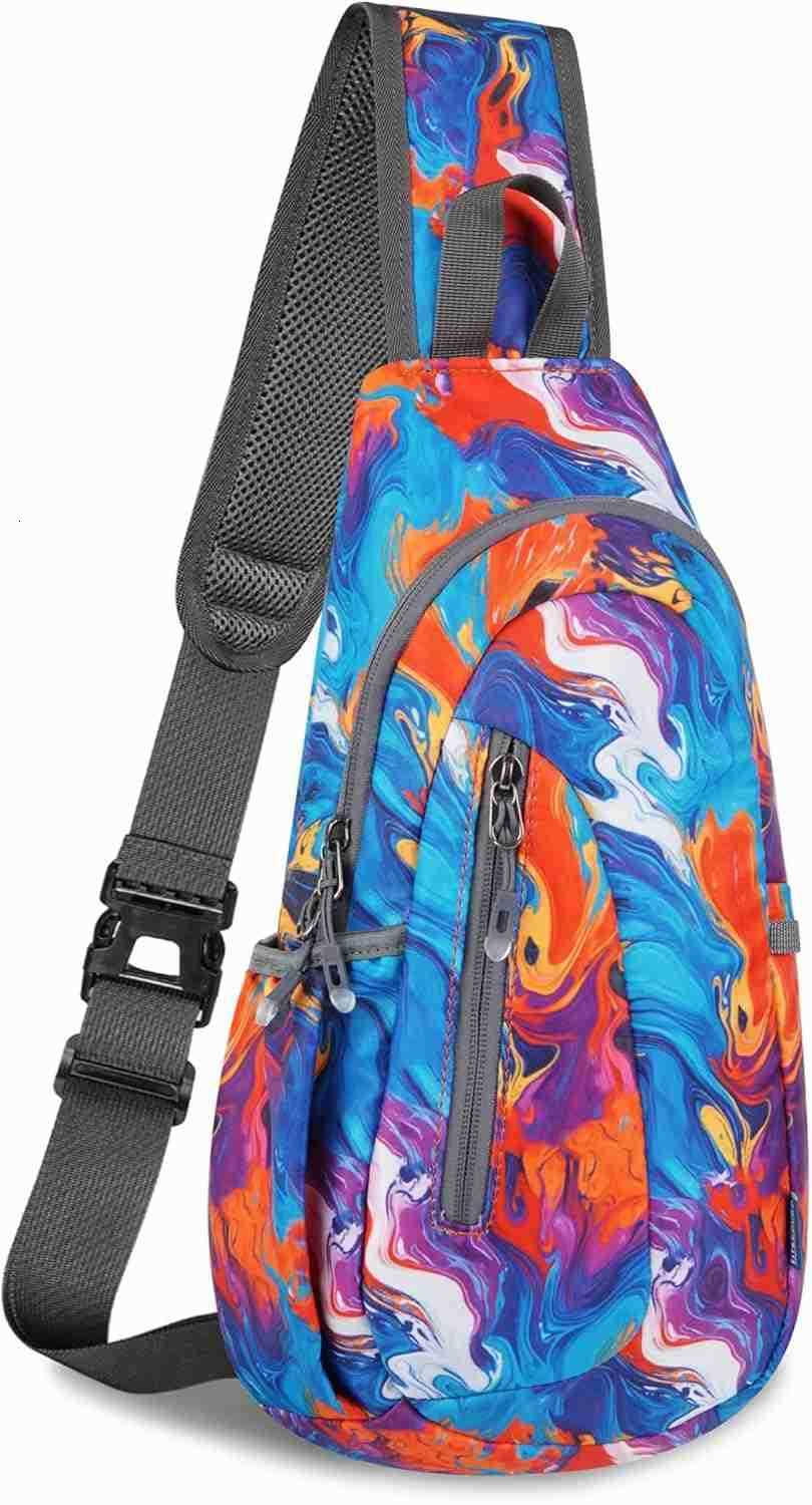 Small Sling Bag Lightweight Crossbody Backpack for Men Women Shoulder Bag for Sports and OutdoorW250911