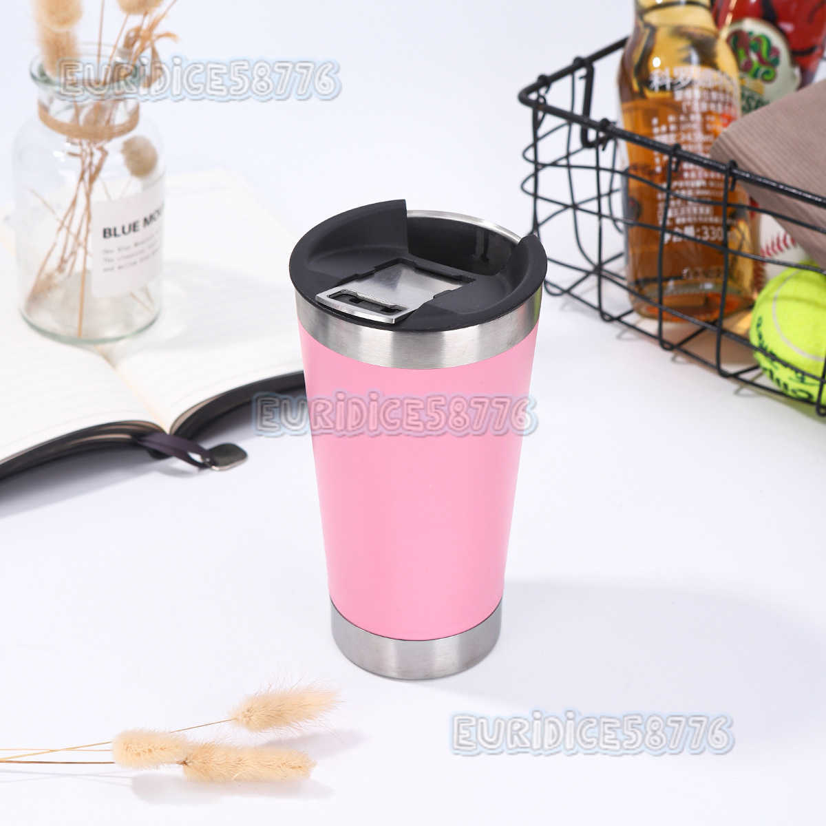 20oz Doublelayer Insulated Beer Cup 304 Stainless Steel Insulated Cup Simple Car Coffee Cup H250911