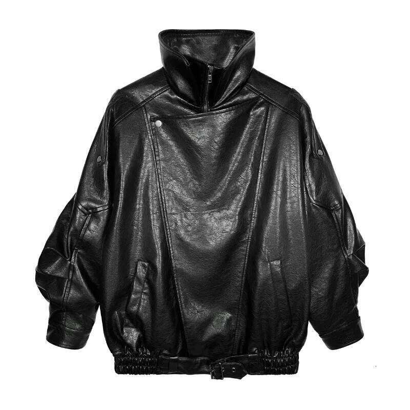 Soft Leather Jacket Vintage Bomber Jackets PU Moto Biker Coats Windbreaker Korean Fashion Women Outerwears Unisex