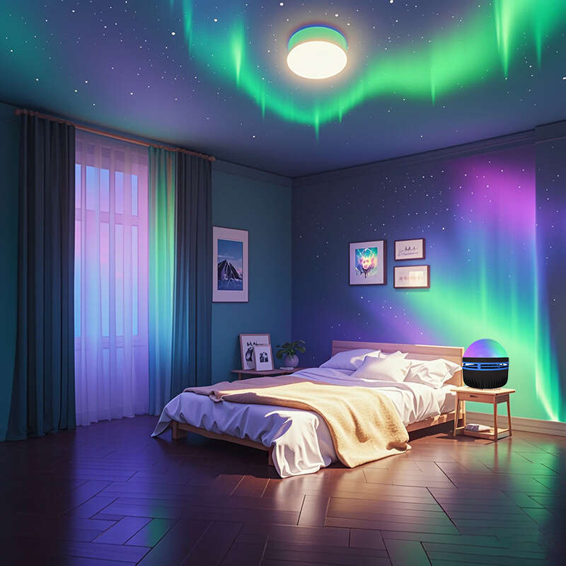5V Starry Sky Northern Lights LED Projector Night Atmosphere Magic Ball Light Water Ripple Bedside Lamp