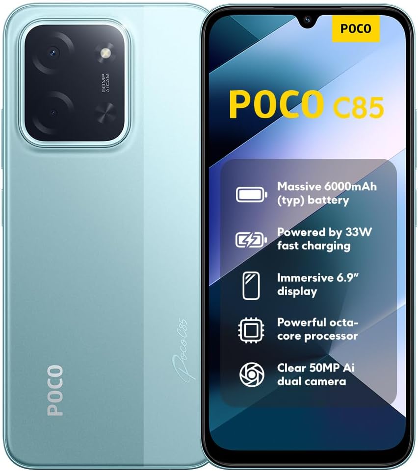 Xiaomi POCO C85 NFC, 8+256GB,MediaTek Helio G81-Ultra, 6.9", 120 Hz, 50 MP Camera, 6000 mAh Battery, IP64