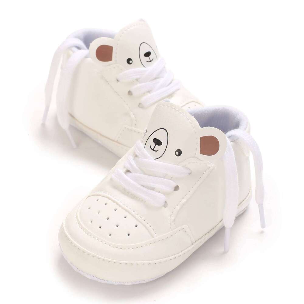 3 Colors Cartoon Spring Newborn Infant Girls and Boys Recreational Baptism Non-Slip Walking Shoe Soft-soled Sneaker
