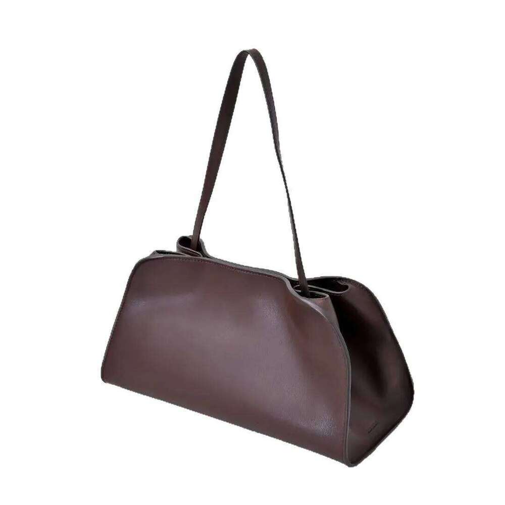 Genuine Leather Underarm 2025 New Niche Design Top Layer Cowhide Extremely Simple Shoulder Crossbody Women Hand Tote Bag