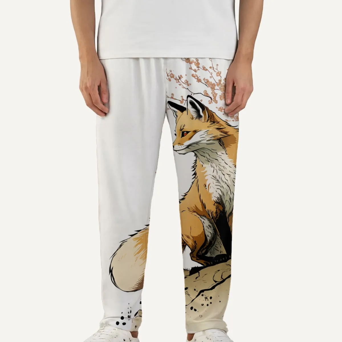 DHgatepod Men's All-Over Print Sleep Pants - Soft Milk Silk Fleece, Breathable Lounge Pants with Elastic Waistband for Home Comfort