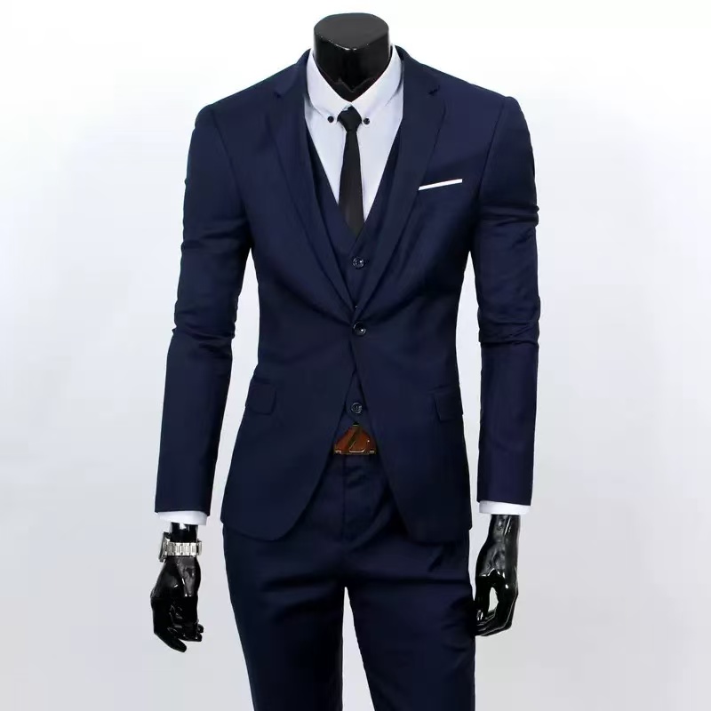 T1726 Men's Casual Suit Business Solid Color Suit