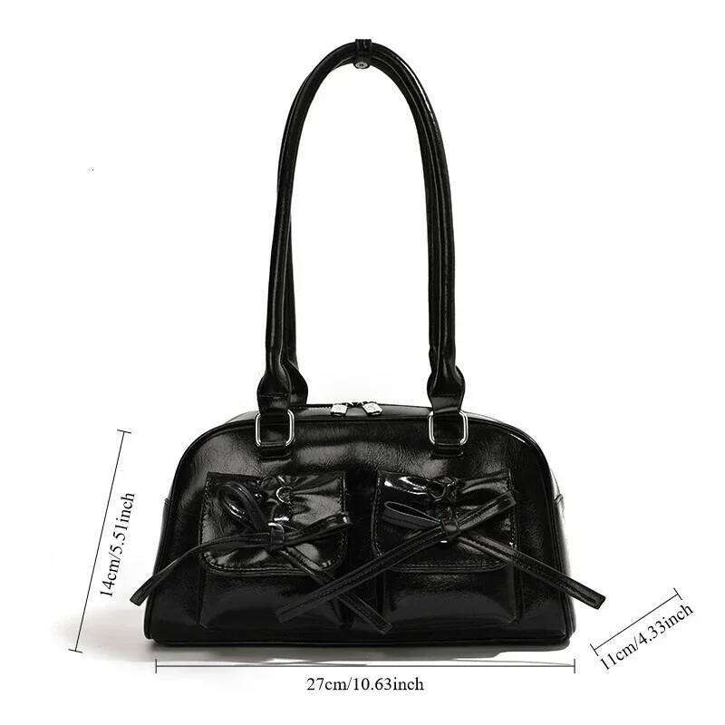 Vintage Women Business Shoulder Bags Simple Ladies Commute Tote Pu Leather Female Underarm Bag Bury Large Handbags Purse