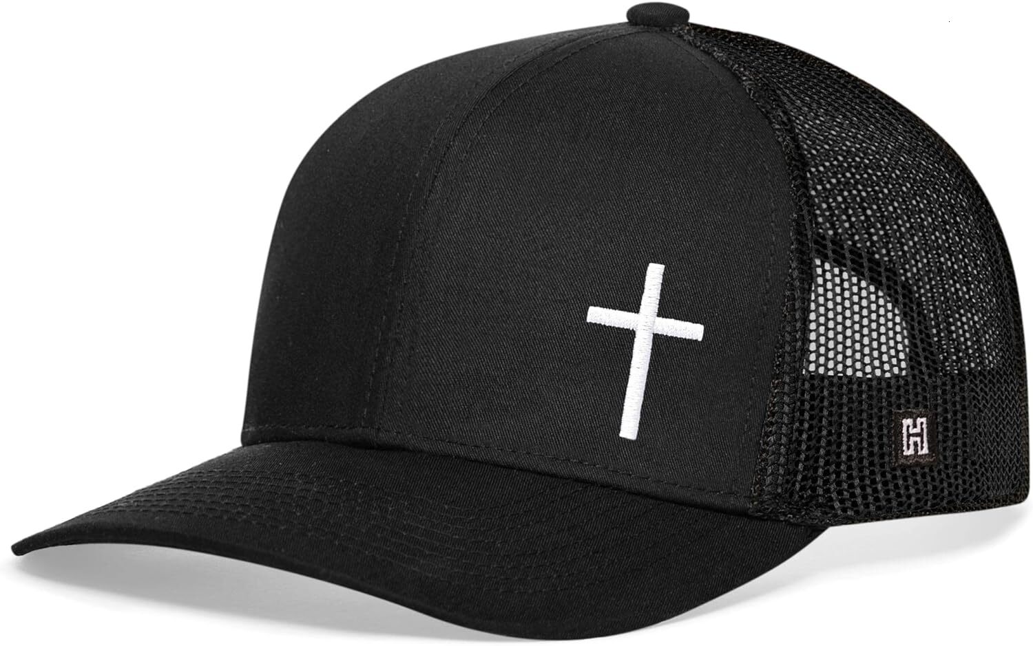 Cross Christian Trucker Jesus, Mesh Outdoor for Men & Women, Adjustable Baseball Cap, Snapback Hat