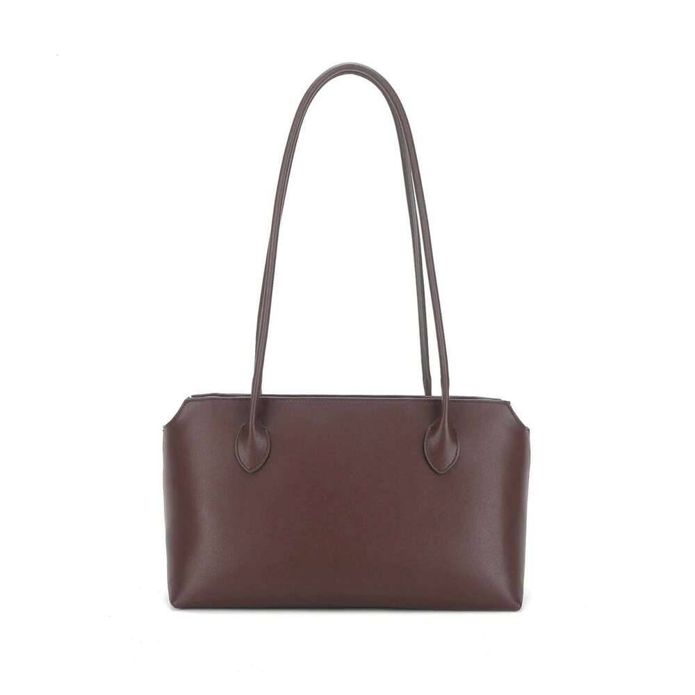 2025 Spring and Summer Leather Minimalist Style Versatile Tote Large Capacity Underarm Bag Cowhide Handbag Women