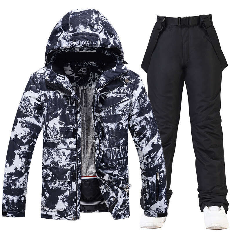 Clothing Suits For Men Winter Outdoor Windproof Water Proof Warm Thickened Single Double Board Skiing Clothes And Pants