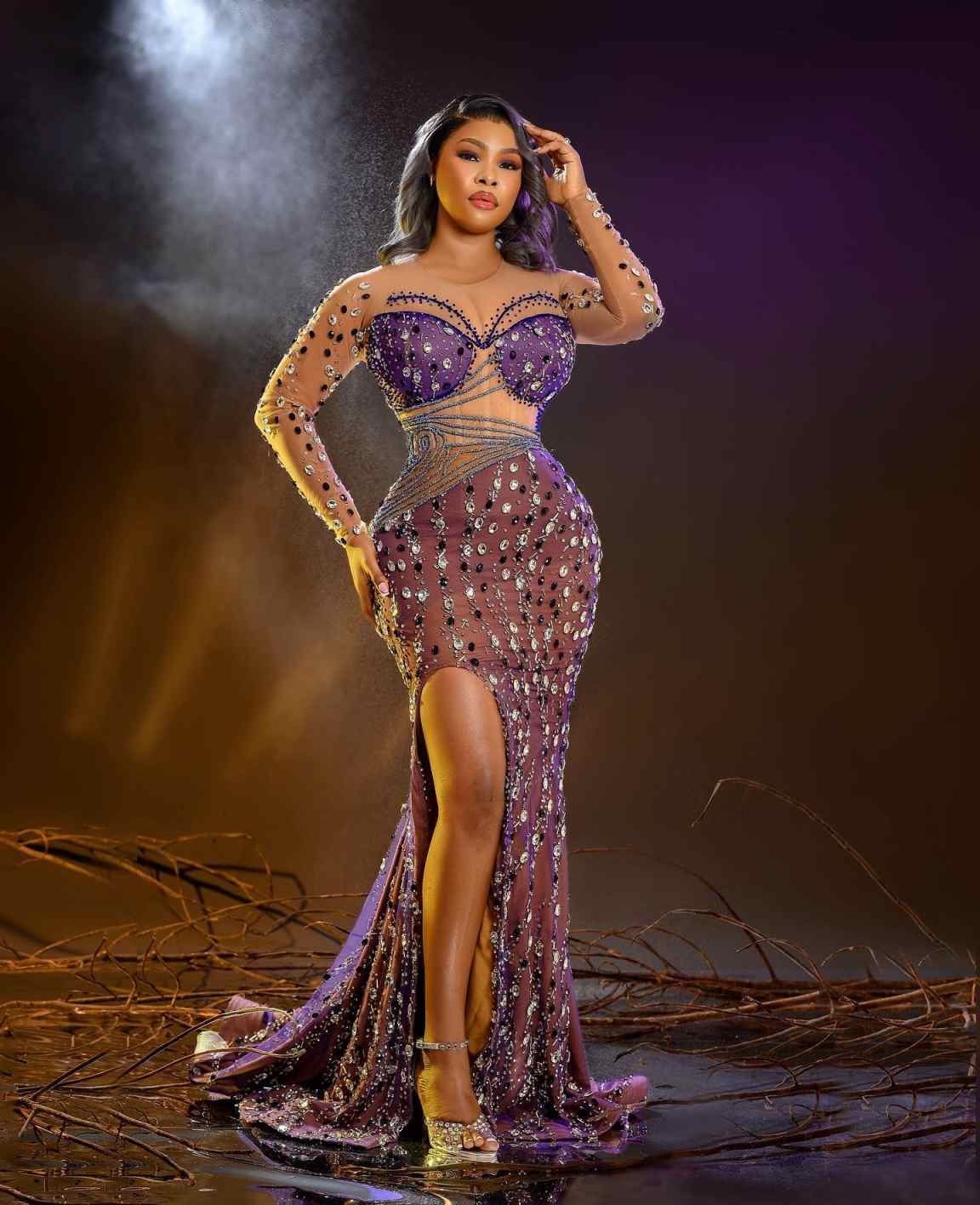 Luxury Crystals Celebrity Evening Dresses Jewel Long Sleeves Women Vestidos De Gala Grand Prom Party Gowns Customized
