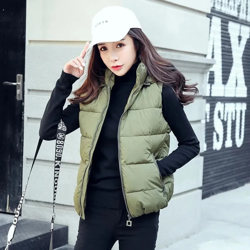 Winter Sleeveless Jacket Female Hoodies Down Vest Duck Down Puffer Waistcoat Ultra Light Winderproof Puffer Coat Outwea 250823