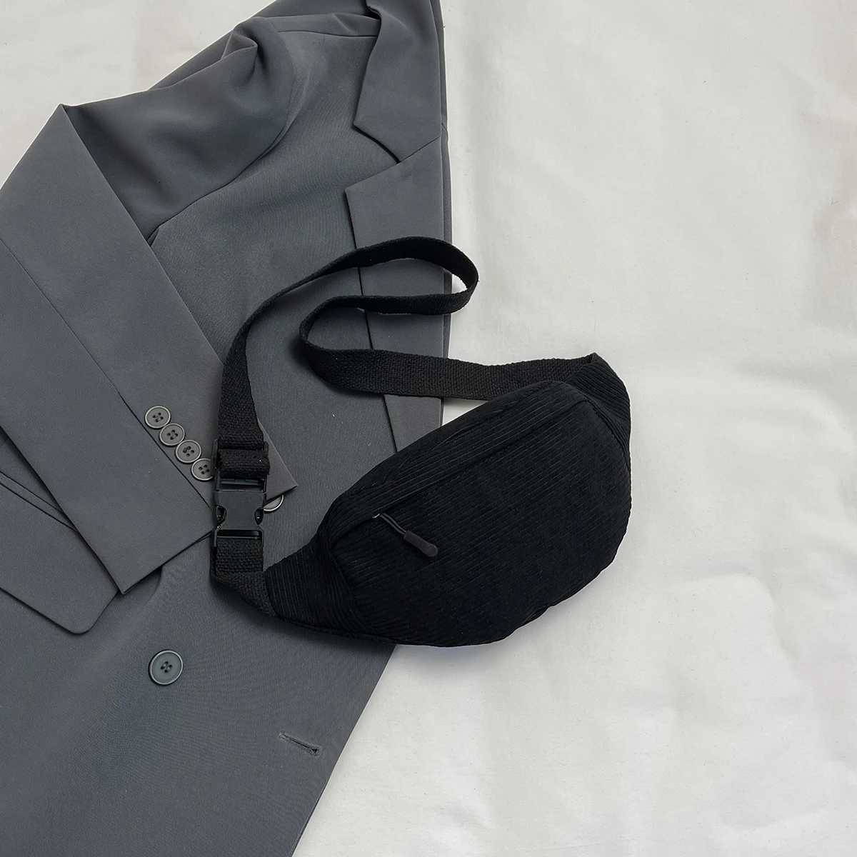 Corduroy Men Womens Waist Bag Small Canvas Ladies Shoulder Crossbody Bags for Women Fanny Pack Fashion Phone Female Chest Bag Z250911