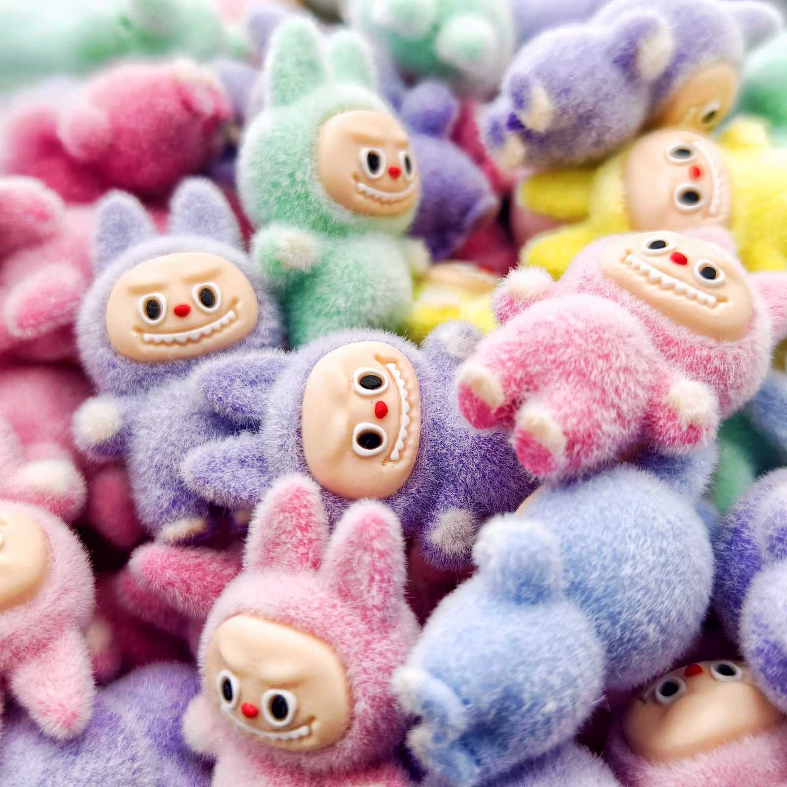 Transparent Bag Pendant Creative Design Cool Plush Cartoon Rabbit Lucky Keychain S250911hhgr