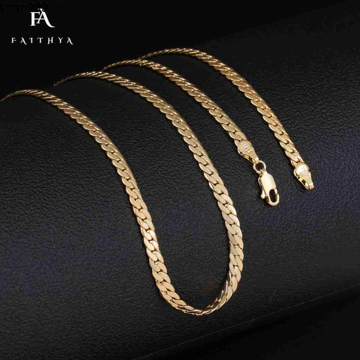 Oro Laminado Hot Selling 5mm Cuban Snake Link Chain Gold Filled 18k Waterproof Necklace Chain