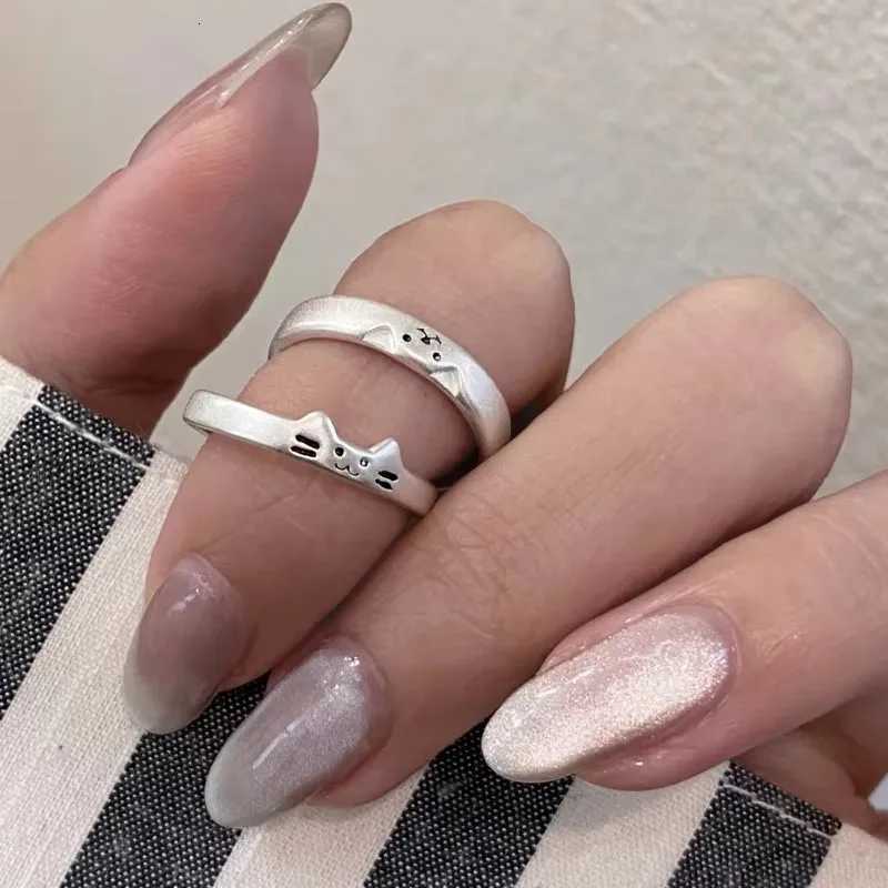 2025 Valentines Day Rings Cat Dog Animal Adjustable Ring Jewelry Delicate and Stylish Couple Rings for Women Adornment Gifts W250911