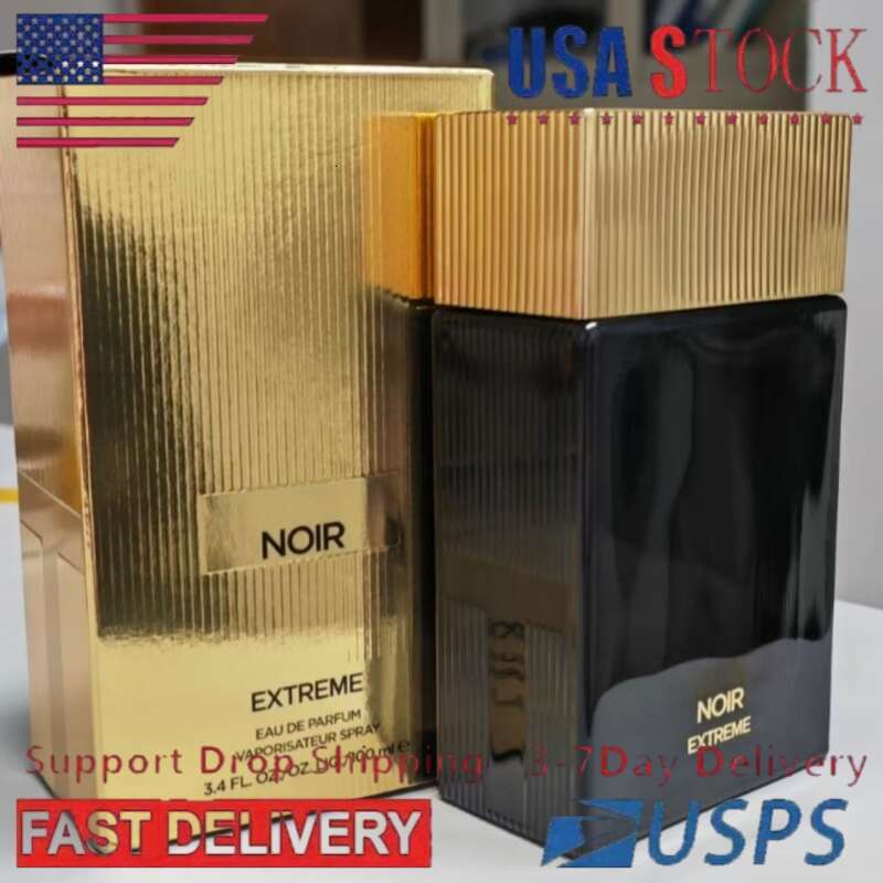 Noir Extreme Perfume fabulous 100ml 3.4oz Men Women Neutral Perfumes Fragrance Wood Tobacco Long Lasting Time Good Smell Cologne Spray Fast Ship